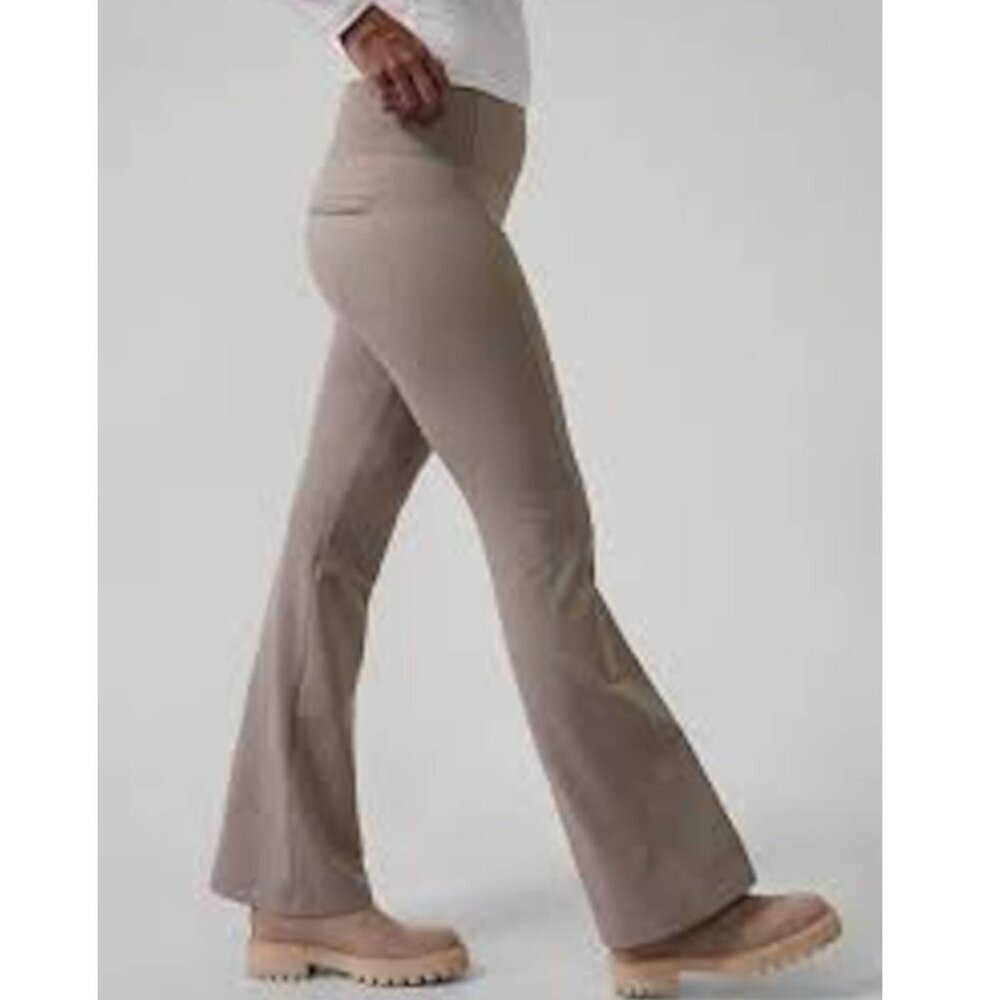 New w/Tags -Large - Athleta Delancey Herringbone Flare Pants - Beige Herringbone